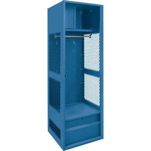 Casier pour &eacute;quipement, Acier, 24" la x 18" p x 72" h, Bleu fonc&eacute; Planification Entrepots Molloy
