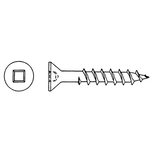 Flat Head Wood Screws, #6 x 5/8" L, Zinc Plated Planification Entrepots Molloy