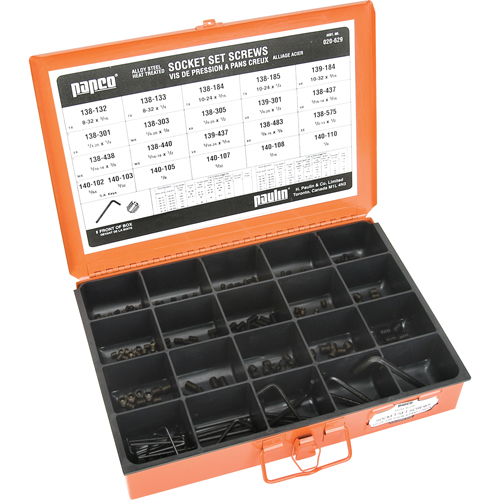 Socket Set Screw Cup Point Assortments Planification Entrepots Molloy