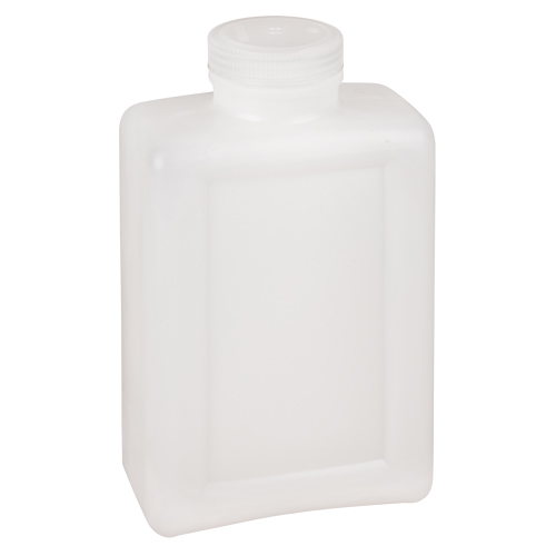 Easy-Grip Space-Saver Bottles, Rectangular, 64 oz., Plastic Planification Entrepots Molloy