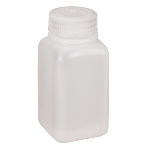 Easy-Grip Space-Saver Bottles, Square, 6 oz., Plastic Planification Entrepots Molloy