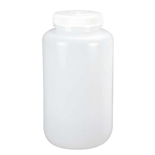 Wide-Mouth Bottles, Round, 1/2 gal., Plastic Planification Entrepots Molloy