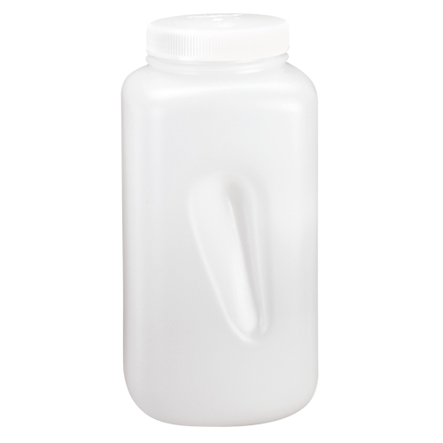Bottles, Round, 128 fl. oz., Plastic Planification Entrepots Molloy