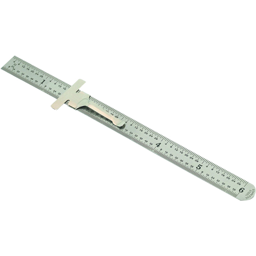 R&egrave;gle de poche, 6" lo, Acier, Graduations de 1/64" (1 mm) Planification Entrepots Molloy