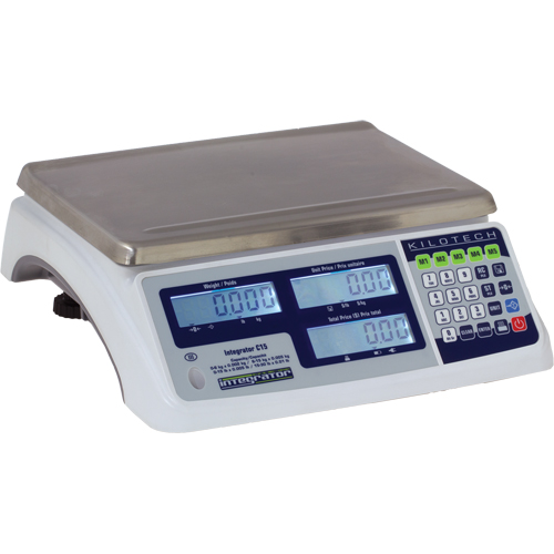 Balance &agrave; calcul de prix Integrator C15, Capacit&eacute; 30 lb / 15 kg, Graduations 0,005 lb / 0,002 kg Planification Entrepots Molloy