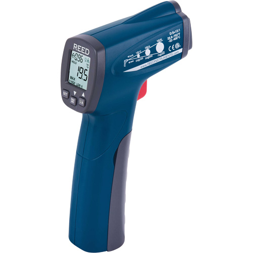 Infrared Thermometer, -25.6°- 752° F ( -32° - 400° C ), 12:1, Adjustable Emmissivity Planification Entrepots Molloy