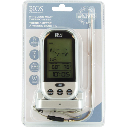 Wireless Meat & Poultry Thermometer, Contact, Digital, 32-482°F (0-250°C) Planification Entrepots Molloy