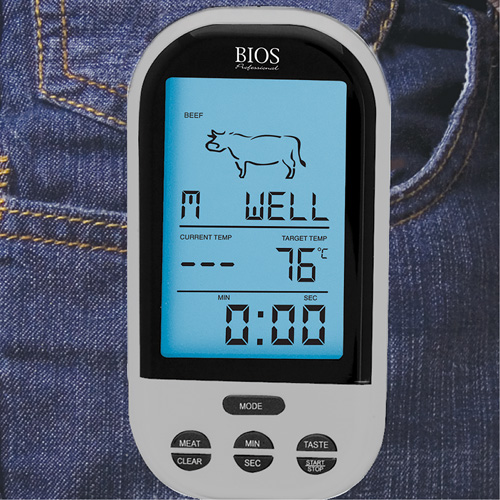 Wireless Meat & Poultry Thermometer, Contact, Digital, 32-482°F (0-250°C) Planification Entrepots Molloy