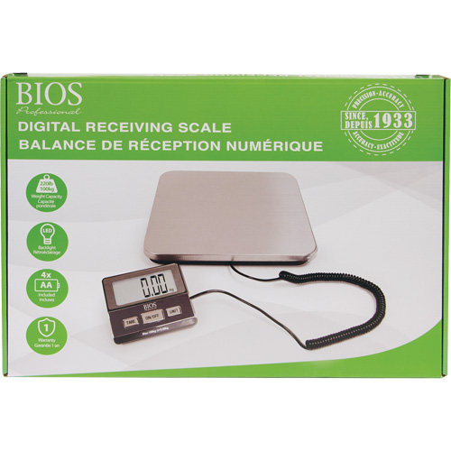 Balance de r&eacute;ception num&eacute;rique, Capacit&eacute; 220 lb, Graduations 1 lb Planification Entrepots Molloy