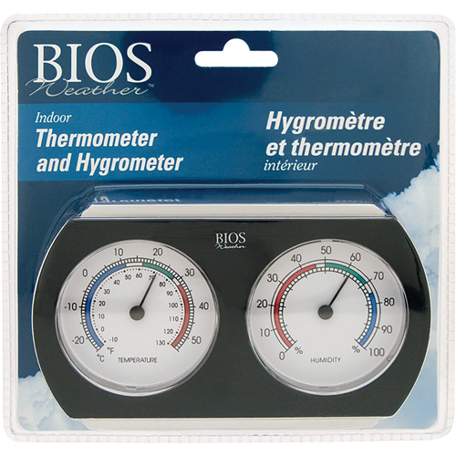 Indoor Thermometer/Hygrometer, 10°- 130° F ( -25° - 55° C ) Planification Entrepots Molloy
