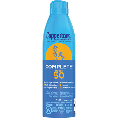 &eacute;cran solaire r&eacute;sistant &agrave; l'eau Sport, FPS 50, A&eacute;rosol Planification Entrepots Molloy
