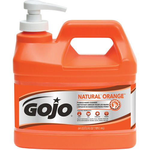 Nettoyant &agrave; mains Natural Orange, Pierre ponce, 1,89 L, Bouteille &agrave; pompe, Agrumes/Orange Planification Entrepots Molloy