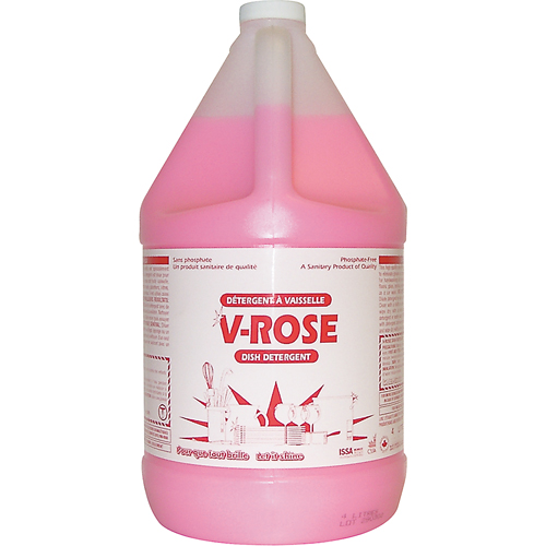 D&eacute;tergent liquide pour vaisselle V-Rose, Liquide, 4 L, Fraîcheur Planification Entrepots Molloy