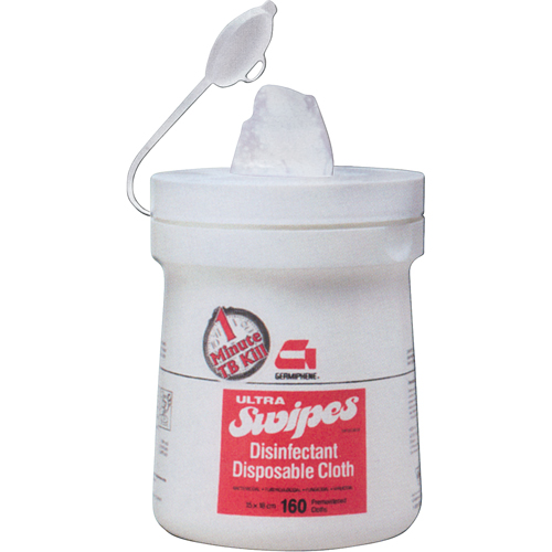 Chiffons d&eacute;sinfectants Ultra, 7" x 6", 160 lingettes Planification Entrepots Molloy