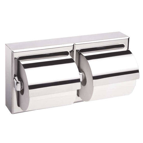 Two-Roll Toilet Paper Dispenser with Hoods, Multiple Roll Capacity Planification Entrepots Molloy