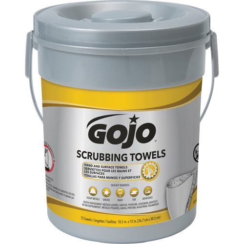 Scrubbing Towels, 72 Wipes, 12" x 10-1/2" Planification Entrepots Molloy