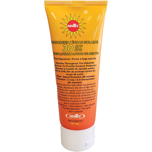 Sunscreen, SPF 30, Lotion Planification Entrepots Molloy