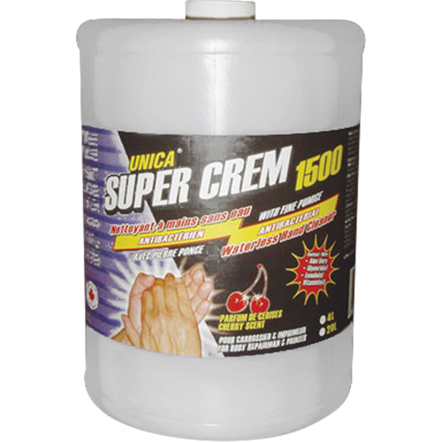 Nettoyant sans eau pour les mains Super 1500, Pierre ponce, 4 L, Cruche, Cerise Planification Entrepots Molloy