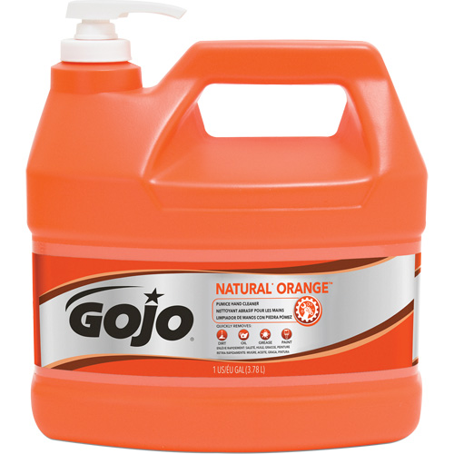 Nettoyant &agrave; mains Natural Orange, Pierre ponce, 3,78 L, Bouteille &agrave; pompe, Agrumes/Orange Planification Entrepots Molloy