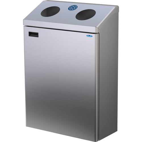 Station de recyclage murale, Vrac, Acier inoxydable, 29 gal. Planification Entrepots Molloy