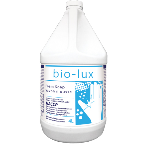 Bio-Lux Antimicrobial Soap, Foam, 4 L, Unscented Planification Entrepots Molloy