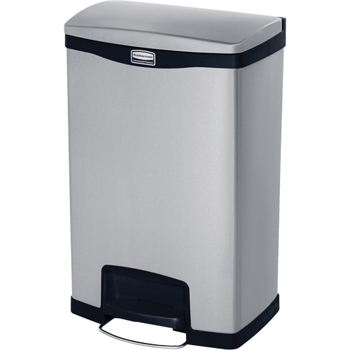 Slim Jim&reg; Waste Container, Stainless Steel, 13 US gal. Capacity Planification Entrepots Molloy