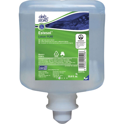 Nettoyant l&eacute;ger et pure pour les mains Estesol, Cr&egrave;me, 1 L, Recharge, Fraîcheur Planification Entrepots Molloy