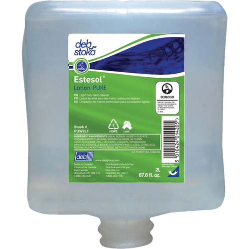 Nettoyant l&eacute;ger et pure pour les mains Estesol, Cr&egrave;me, 2 L, Recharge, Fraîcheur Planification Entrepots Molloy