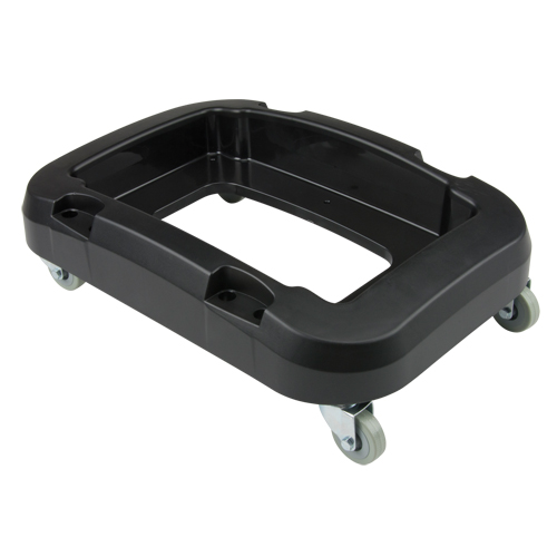 Recycling & Waste Receptacle Dolly, Polypropylene, Black, Fits: 17-1/4" x 12-1/2" Planification Entrepots Molloy