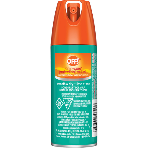 OFF! Family Care&reg; Insect Repellent, 15% DEET, Aerosol, 2.5 oz. Planification Entrepots Molloy