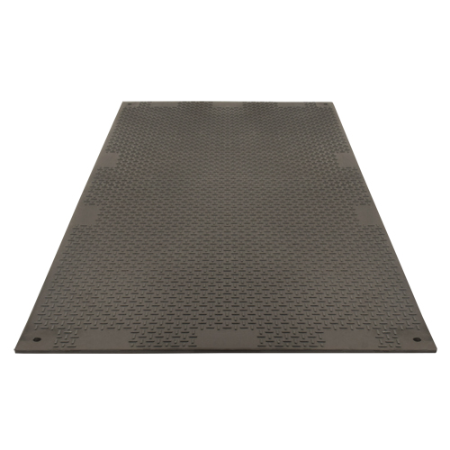 Medium-Duty Ground Protection, 4' x 8', Fiberglass/Polypropylene, Textured, Black Planification Entrepots Molloy