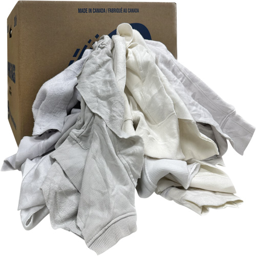 Wiping Rags, Fleece, White, 20 lbs. Planification Entrepots Molloy