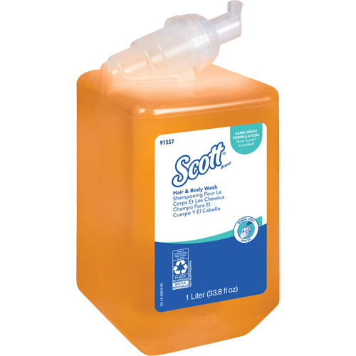 Savon pour le corps et les cheveux Essential de Scott, 1000 ml, Fraîcheur, Bouteille Planification Entrepots Molloy