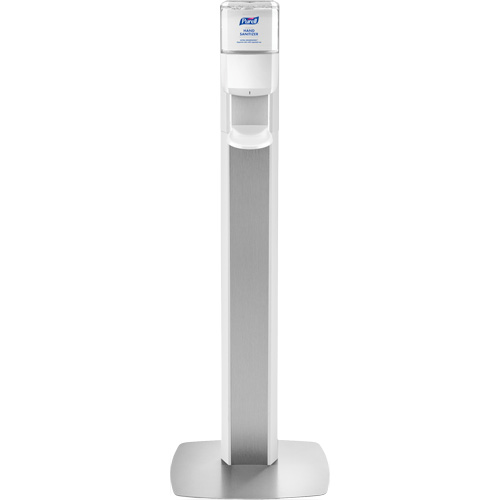 Messenger ES8 Silver Panel Floor Stand with Dispenser Planification Entrepots Molloy