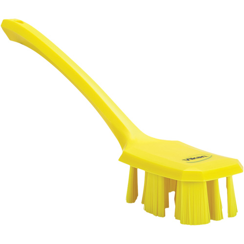 Brosse &agrave; manche long UST, Soies Ferme, Longueur de 15-1/2", Jaune Planification Entrepots Molloy