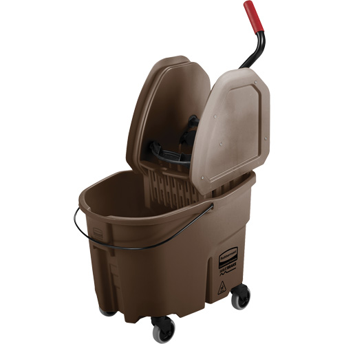 WaveBrake&reg; Mop Bucket & Wringer Combo Pack, Down Press, 8.75 US Gal.(35 Quart), Brown Planification Entrepots Molloy