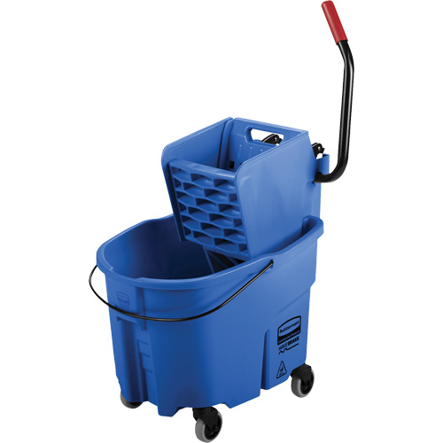 WaveBrake&reg; Mop Bucket & Wringer Combo Pack, Side Press, 8.75 US Gal.(35 Quart), Blue Planification Entrepots Molloy