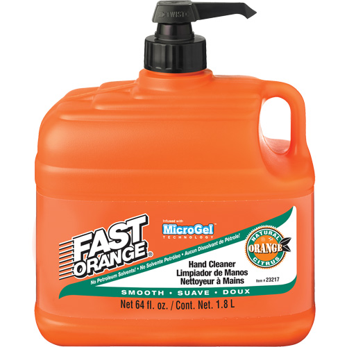 Nettoyant &agrave; mains, Lotion, 1,89 L, Bouteille &agrave; pompe, Orange Planification Entrepots Molloy