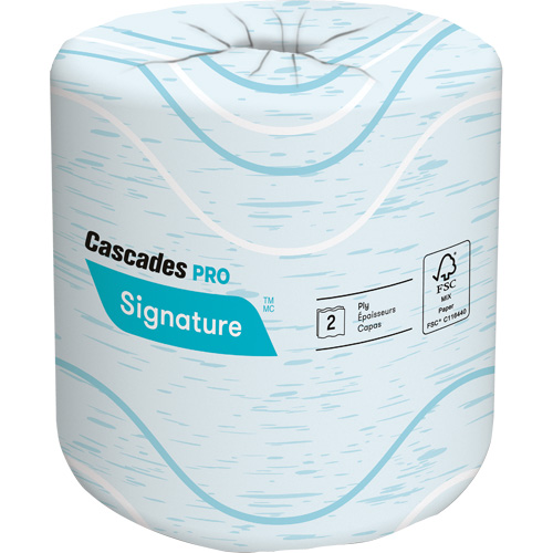 Papier hygi&eacute;nique Pro Signature, 2 Pli, 400 Feuilles/Rouleu, Longueur 133', Blanc Planification Entrepots Molloy
