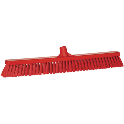 Balai-brosse &agrave; soies combin&eacute;es, Crins Cors&eacute;/Fin, 24-1/2", Polyester, Rouge Planification Entrepots Molloy