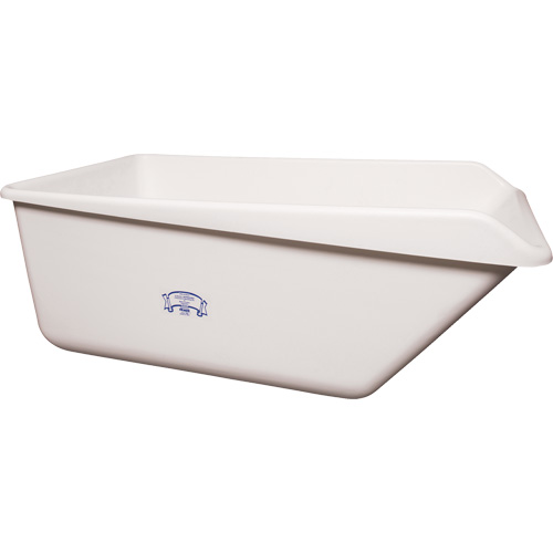 Angled Dump Tub, Plastic, White Planification Entrepots Molloy