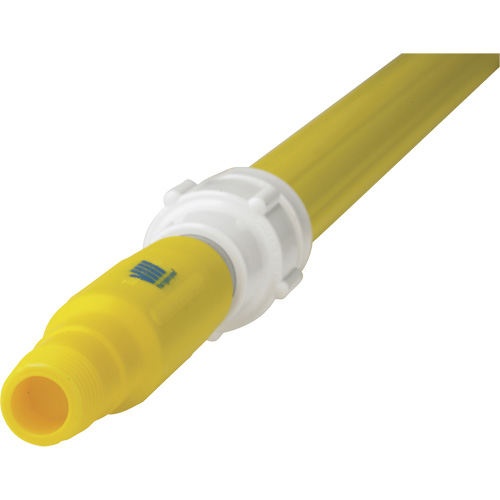 Manche de brosse pour plateforme, Brosse/Support &agrave; tampon, Jaune, T&eacute;lescopique, 62"-113" lo Planification Entrepots Molloy