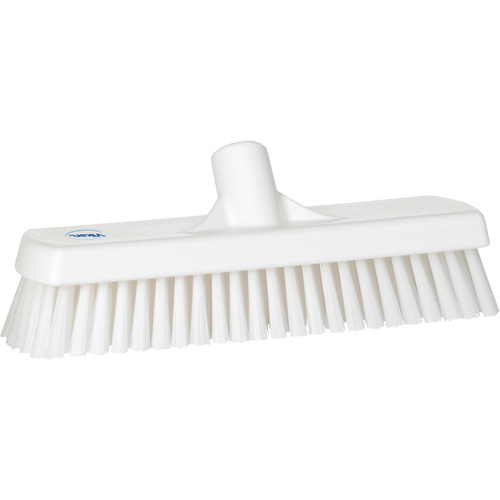 Deck & Wall Scrub Brush, Stiff Bristles, 12", Polyester, White Planification Entrepots Molloy