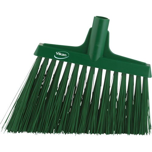 Angle Broom Head, X-Coarse Bristles, 12", Polyester, Green Planification Entrepots Molloy
