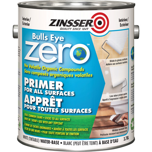 Appr&ecirc;t &agrave; faible teneur en COV Bulls Eye Zero, 3,78 L, Gallon, Blanc teintable Planification Entrepots Molloy
