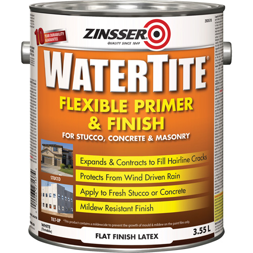 Watertite&reg; Weatherproof Flexible Primer & Finish, 3.55 L, Gallon, White Planification Entrepots Molloy