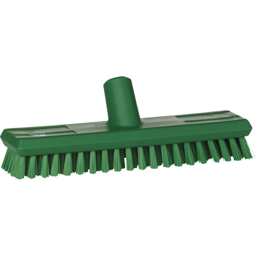 Brosse lave-pont aliment&eacute;e en eau, Crins Extra-ferme, 10-3/4", Polyester, Vert Planification Entrepots Molloy