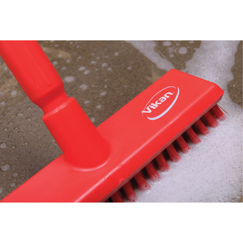 Brosse lave-pont aliment&eacute;e en eau, Crins Extra-ferme, 10-3/4", Polyester, Vert Planification Entrepots Molloy