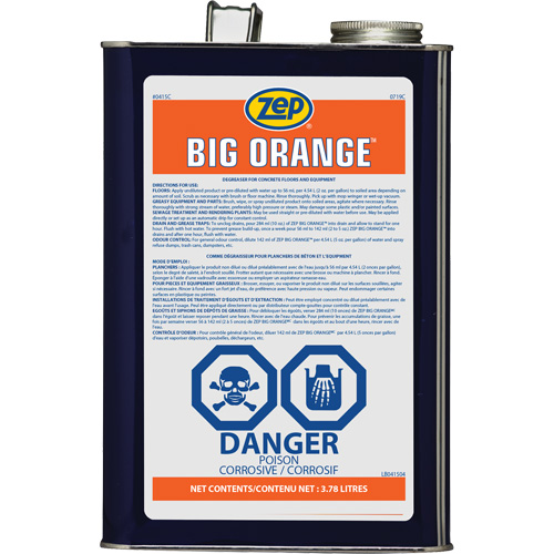 D&eacute;graissant industriel aux agrumes Big Orange, 3,78 L Planification Entrepots Molloy