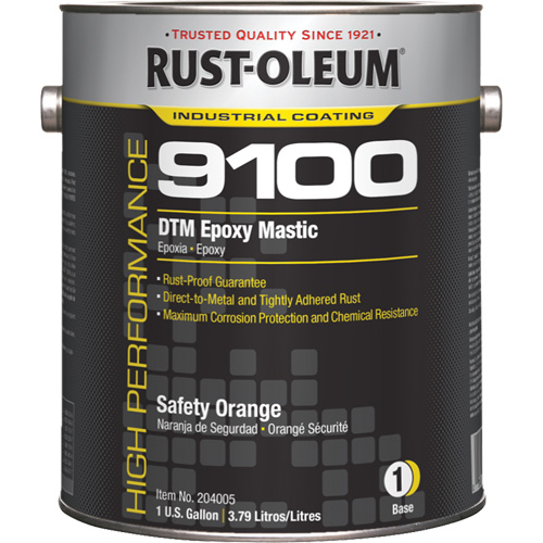 Base de mastic &eacute;poxy DTM du syst&egrave;me 9100, Orange s&eacute;curit&eacute;, Gallon Planification Entrepots Molloy